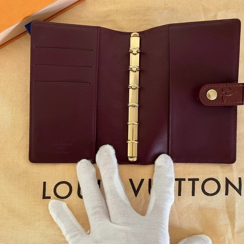 Louis Vuitton Verni Agenda PM Burgundy EUC 2010